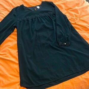 Black Shift Dress with Lace detail - size xxl